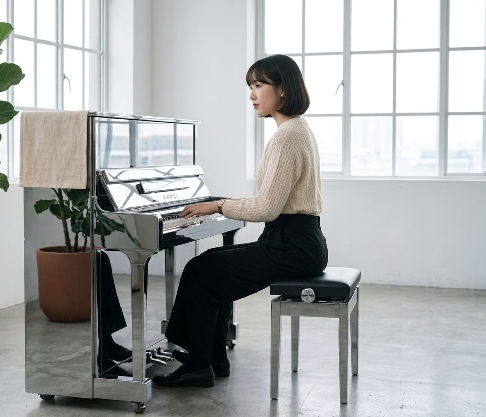 Tập piano tại phòng tập Việt Thương Music